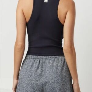 Vuori Black Racerback Crop Top